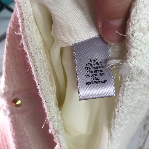 Jennifer Lopez Cream Side Fringe Back Zipper Skirt - Picture 7 of 8